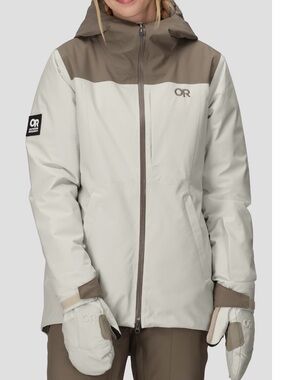 Outdoor Research Snowcrew Waterproof Hooded Ski Jacket Size Medium